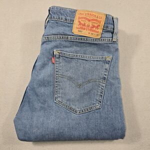 Levi's 505 Regular Fit Men's Jeans Size 34x30 Straight Leg Distressed Blue Denim